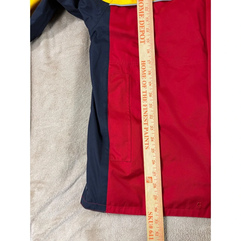 Vintage DHL‎ Service Wind Jacket Men M Red Yellow Mesh Lined Hood Activewear EUC